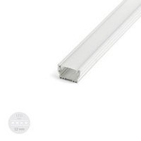 Alu Profil für LED EINPUTZ Satiniert Streifen Lichtleiste Aluminium 2m