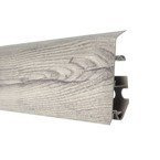 2,5m Fussleiste PVC 70mm Eiche Jasmin + Montagematerial Gratis