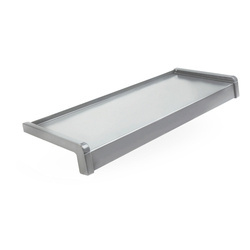 Fensterbank Stahl Aussen Außenfensterbank Fensterbrett Stahlblech Breite 10cm RAL 9006 SILBER