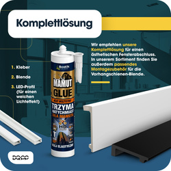 Karnis-Abdeckleiste 10 cm Weiß 2 m