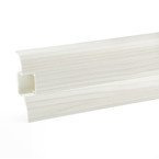 2m Fussleiste 62mm KIEFERWEISS Fußleiste Leiste Sockelleiste Laminatleiste Bodenleiste PVC + Montagematerial GRATIS
