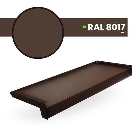 Fensterbank Stahl Aussen Außenfensterbank Fensterbrett Stahlblech Breite 22,5cm RAL 8017 BRAUN