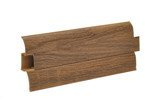 2,5m Fussleiste PVC 62mm Eiche Verbrannt + Montagematerial Gratis