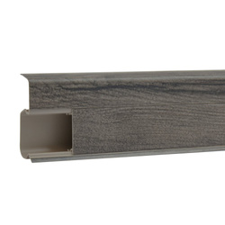 2,5m Fussleiste PVC 55mm Felsig + Montagematerial Gratis