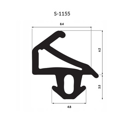 Fensterdichtung S-1155 Schwarz Plus-Tec PVC Kunststofffenster Dichtung