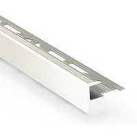 Treppenkantenprofil Aluminium Treppenkante Winkelprofil Treppenprofil für Glasur SILBER 1m