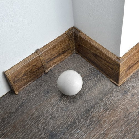 2m Fussleiste 70mm EICHE LEONARDO Fußleiste Leiste Sockelleiste Laminatleiste Bodenleiste PVC + Montagematerial GRATIS