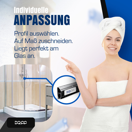 Magnetdichtung Dichtung Schwarz Duschtürdichtung 4mm 6mm