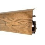 2m Fussleiste 70mm NUSS BLUES Fußleiste Leiste Sockelleiste Laminatleiste Bodenleiste PVC + Montagematerial GRATIS