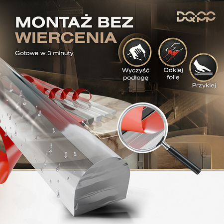 Selbstklebende Acryl-Duschschwelle 5×10 mm – Transparent