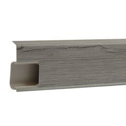 2,5m Fussleiste PVC 55mm Eiche Millenium + Montagematerial Gratis
