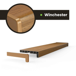 Fensterbank Fensterbrett für den Innenbereich PVC Tiefe 40cm WINCHESTER + Endkappen GRATIS!