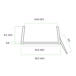 1,5m Küchensockel Abdichtungsprofil Sockel Dichtung 16mm WEISS