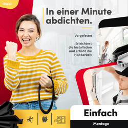 Fensterdichtung S-1127 Schwarz Veka PVC Kunststofffenster Dichtung