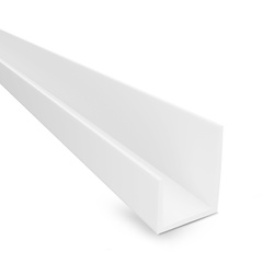 Winkelprofil Winkelleiste PVC 20x20 SILBER 2m