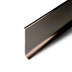 2m Fussleiste aus Aluminium 100mm CAFFEE