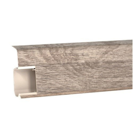 2,5m Fussleiste PVC 55mm Dąb Belfast + Montagematerial Gratis