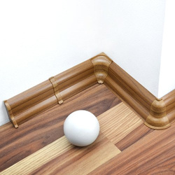 2,5m Fussleiste 52mm NUSS VENEZIA Fußleiste Leiste Sockelleiste Laminatleiste Bodenleiste + Montagematerial GRATIS