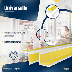 Knickwinkel 35x35mm Fensterleiste Winkel Winkelleiste Selbstklebend Abdeckleiste Kunststoffleiste
