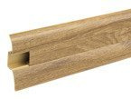 2m Fussleiste 62mm EICHE ANDEN Fußleiste Leiste Sockelleiste Laminatleiste Bodenleiste PVC + Montagematerial GRATIS