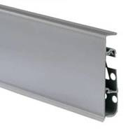 2m Fussleiste 75mm GRAU Fußleiste Leiste Sockelleiste Laminatleiste Bodenleiste PVC + Montagematerial GRATIS