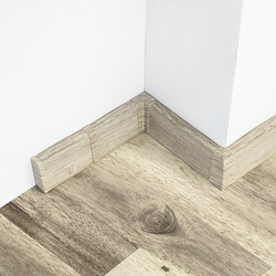 2,5m Fussleiste PVC 55mm Eiche Canyon + Montagematerial Gratis