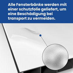 Fensterbank Fensterbrett für den Innenbereich PVC Tiefe 40cm WINCHESTER + Endkappen GRATIS!