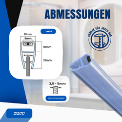 Magnetdichtung Dichtung Transparent Duschtürdichtung 4mm 5mm 6mm