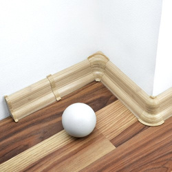 2,5m Fussleiste 52mm EICHE NATURLICH Fußleiste Leiste Sockelleiste Laminatleiste Bodenleiste + Montagematerial GRATIS
