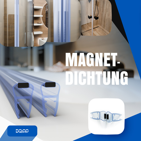 Magnetdichtung Dichtung Transparent Duschtürdichtung 6mm 8mm