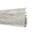 2m Fussleiste 70mm FRESCO Fußleiste Leiste Sockelleiste Laminatleiste Bodenleiste PVC + Montagematerial GRATIS