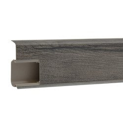 2,5m Fussleiste PVC 55mm Felsig + Montagematerial Gratis